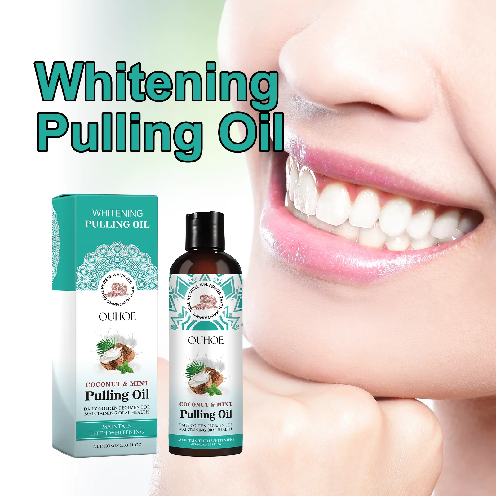 

Кокосовая жидкость для полоскания рта для свежего дыхания и отбеливания зубов, удаление неприятного запаха изо рта, зубной камень, нежный уход за полостью рта, ополаскивание 100 мл