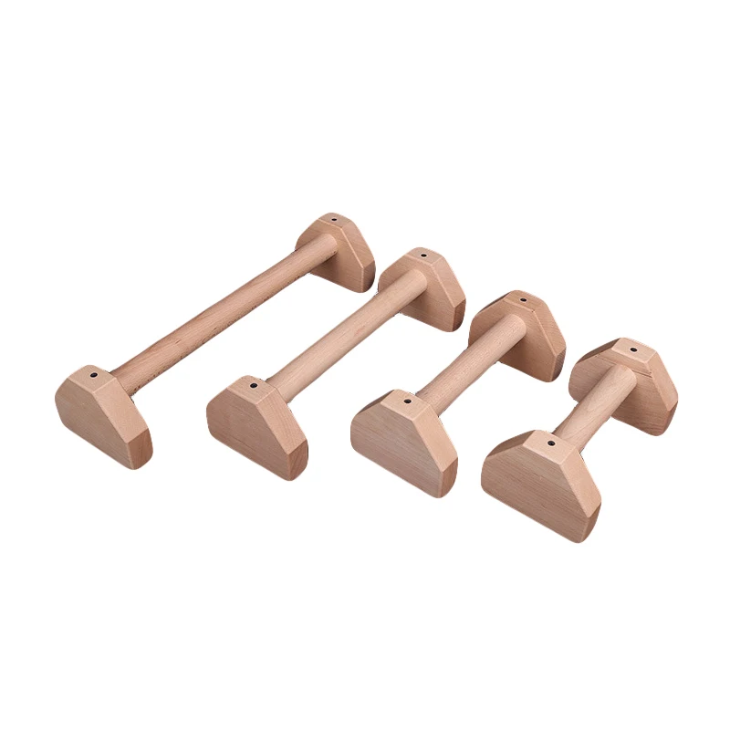 

Wholesale High Quality Manufacturer China Cheap Price Gym Fitness Equipment Dip Stands Wood Parallettes Wooden Push up Bar