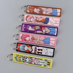 Anime Girl Cute Key Tag Keychains for Car Motorcycles Keys Holder Keyring Women Fashion Jewelry Accessories Gifts for Kids