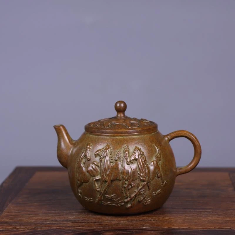 All-brass "Instant Success" teapot, home decoration craft ornament, set, pot, table, tea utensils