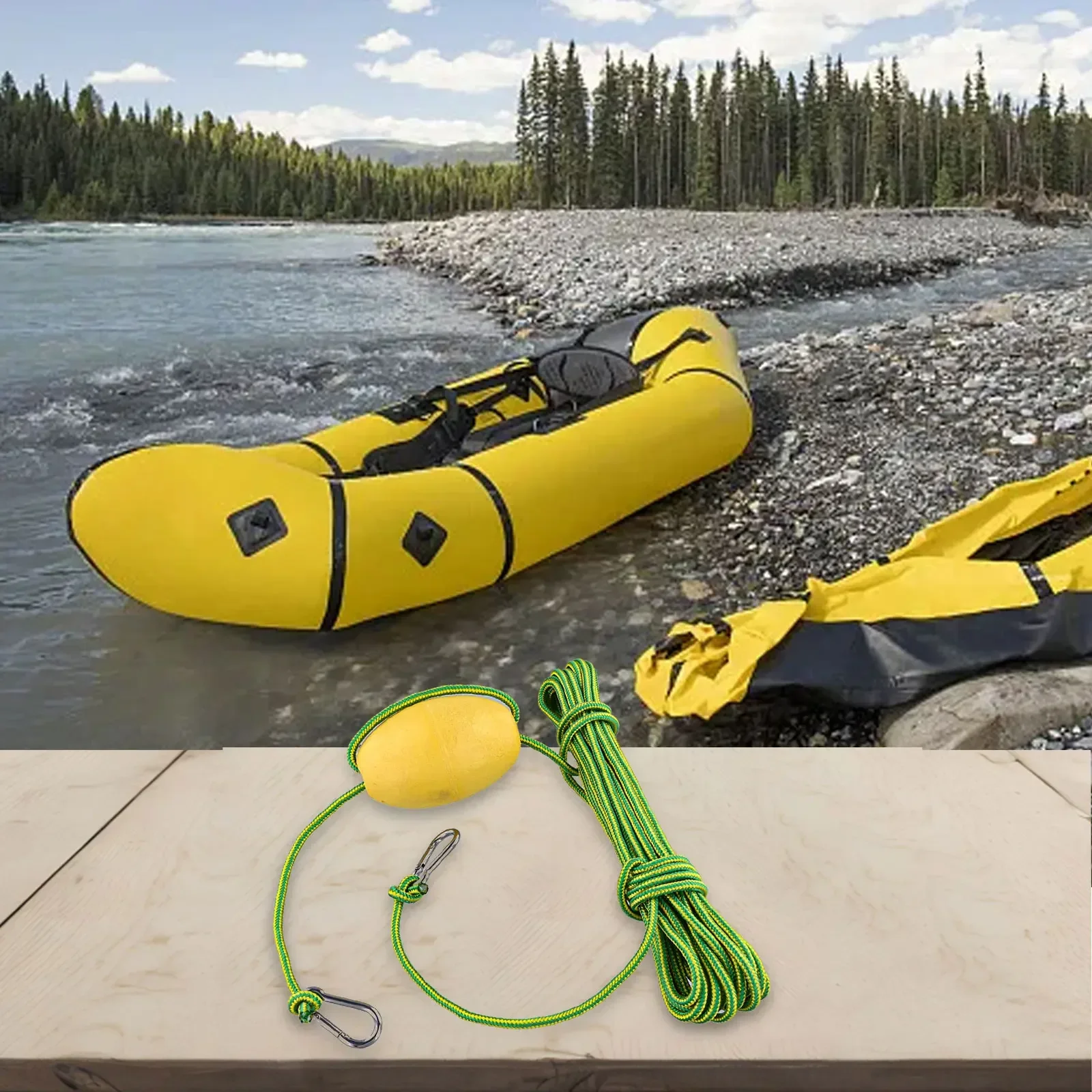 Mooring Boa In PVC Boa In PVC Corda Di Nylon Kayak Palla Galleggiante Ancoraggio Note PVC Steel Carabiners Volume