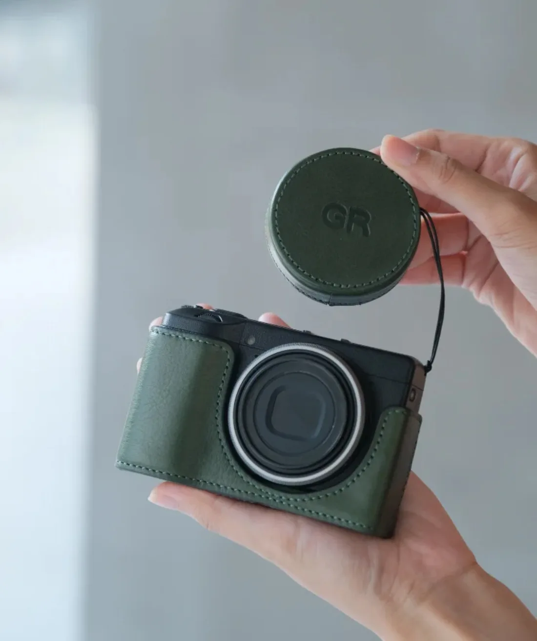 Ricoh GR3 GR3X Real Leather Studio Fotográfico Горячий Башмак 용 수제 정품 카메라 케이스 가방 보호 슬리브 커버베이스