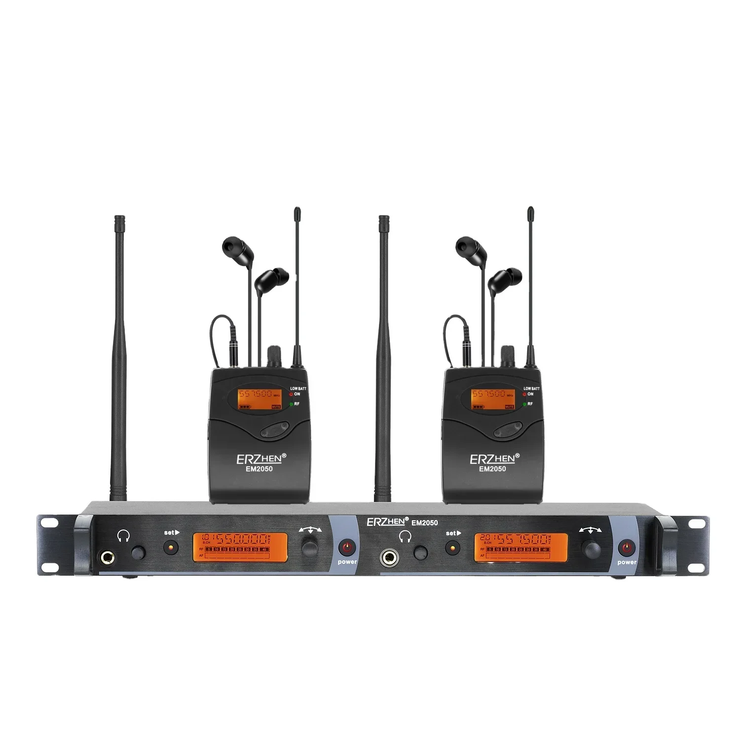 

ERZHEN EM2050 In-Ear Monitor Wireless System Multi Transmitter Wireless In Ear Monitor Professional For Stage Performance