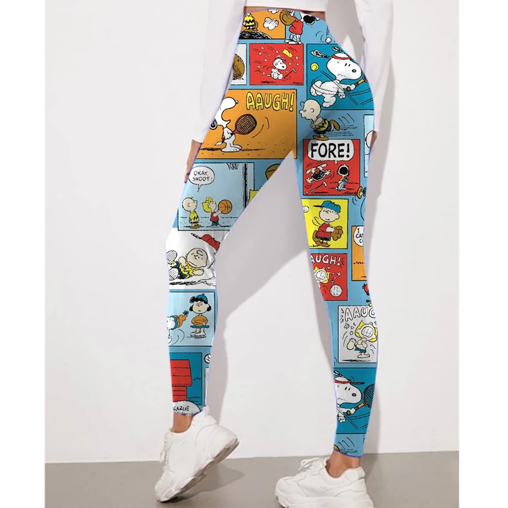 Neue Snoopy print Yoga Hosen Sport Leggings Frauen Nahtlose Hohe Taille Push-Up Frau Strumpfhosen Fitness Workout Leggins Gym Kleidung