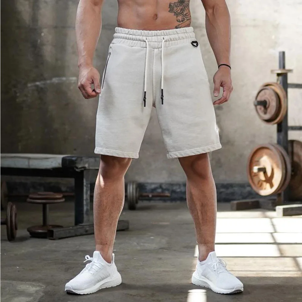 2024 nuovi uomini pantaloncini da corsa sportivi pantaloni sportivi da Bodybuilding in cotone pantaloni corti da Fitness Jogger palestre