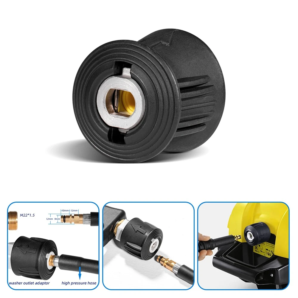 Adaptateur de nettoyeur haute pression pour odoret nettoyeur électrique, couremplaçant rapide vers M22, raccord femelle 14mm pour Karcher Lavor