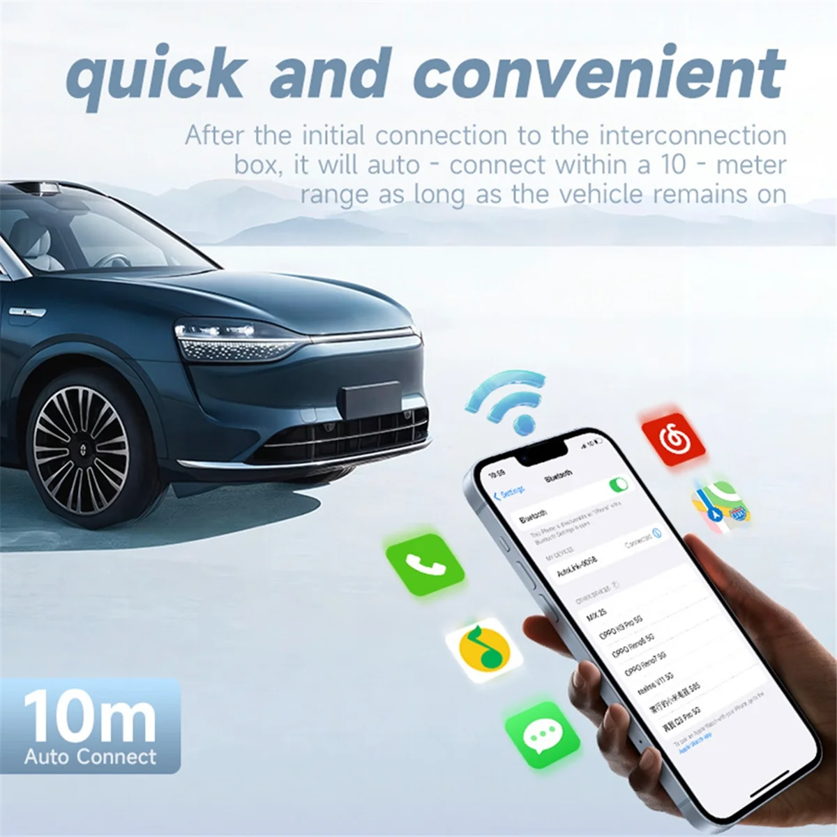 

【2025-Electronics】{Carplay Wired to Wireless Box Android Auto Car Machine Interconnection Box Carplay Adapter