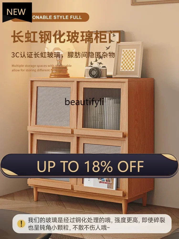 

P178 5 Solid Wood Dining Side Wall Tea Modern Minimalist Storage Living Room Storage Kitchen Cabinet