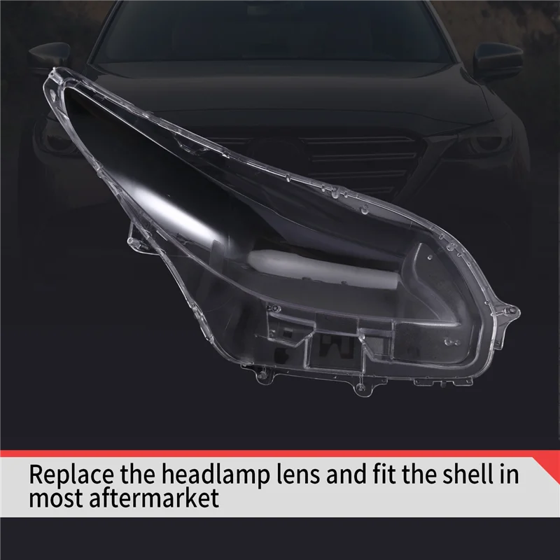 سيارة العلوي قذيفة قناع غطاء لمازدا CX9 2016-2021 كشافات شفافة عدسة عاكس الضوء #3