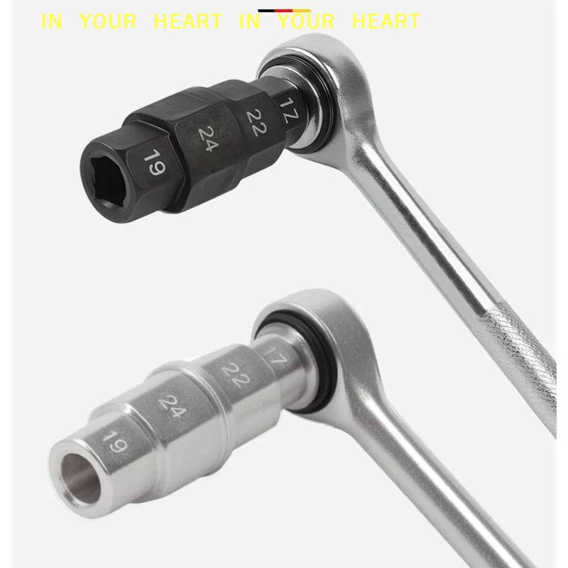 【X】Hex Axle Tool Universal Chrome Silver Hex Wrench Removal Tool Hex Allen Axle Spindle Tool For Motorcycle Front Axle Wheel