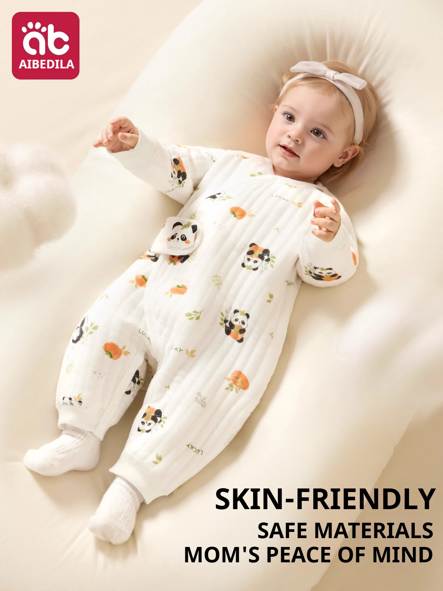 AIBEDILA Neugeborenen Baby Baumwolle Onesie Nette Muster Langarm Body Atmungsaktive Warme Kleinkind Kleinkind Bequeme Kleidung