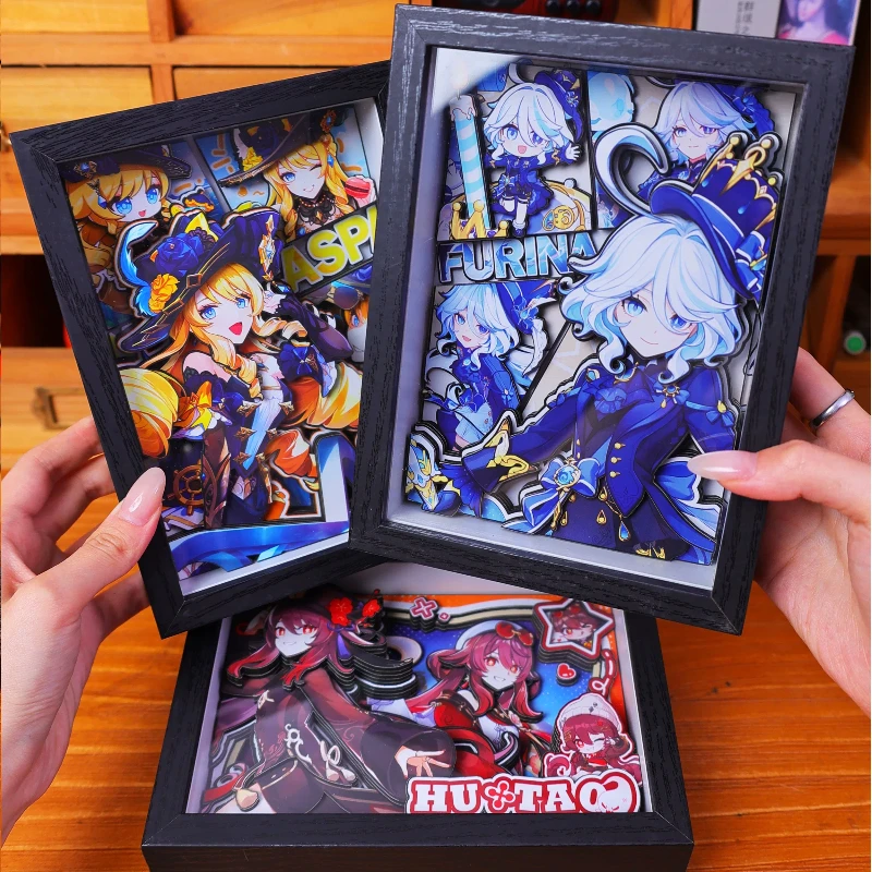

Genshin Impact Family Portrait Stereoscopic Painting Dadalia Funina 3d Animation Peripheral Decoration Hanging Picture Decoratio