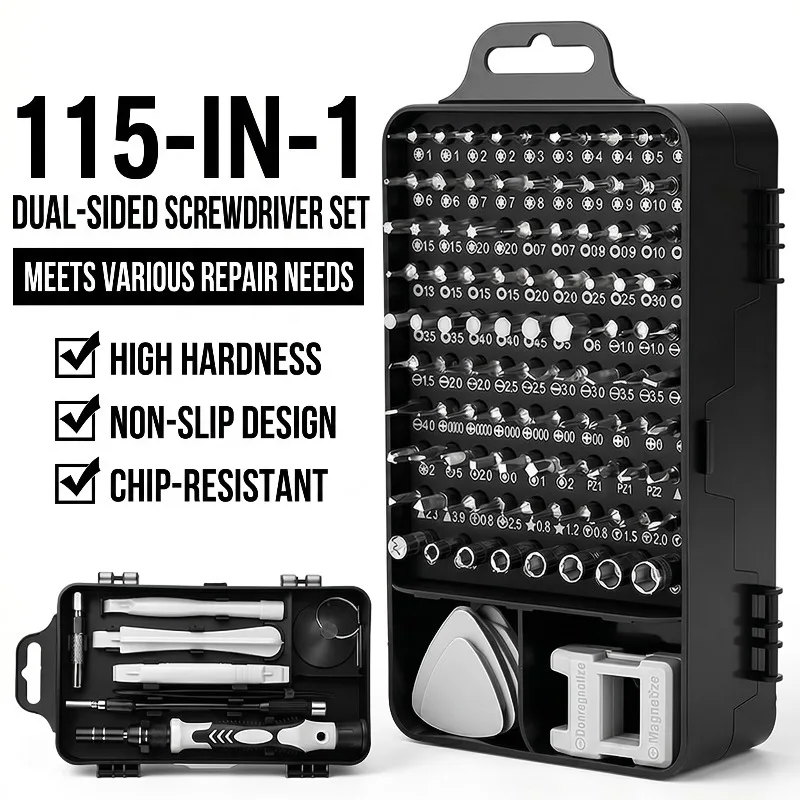 115 in 1 Multifunctional Precision Magnetic Screwdriver Set Watch Laptop Phone Repair Tool Kit Screwdriver Set Hand Tools