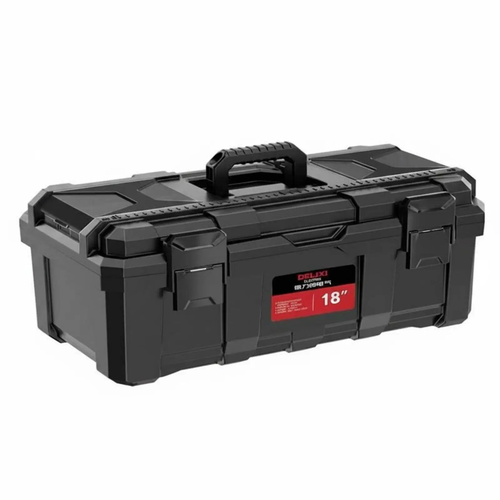 Rugged Utility Storage Container with Stainless Steel Latch Multi Layer Tool Organizer Box for Electricians Repair Crews