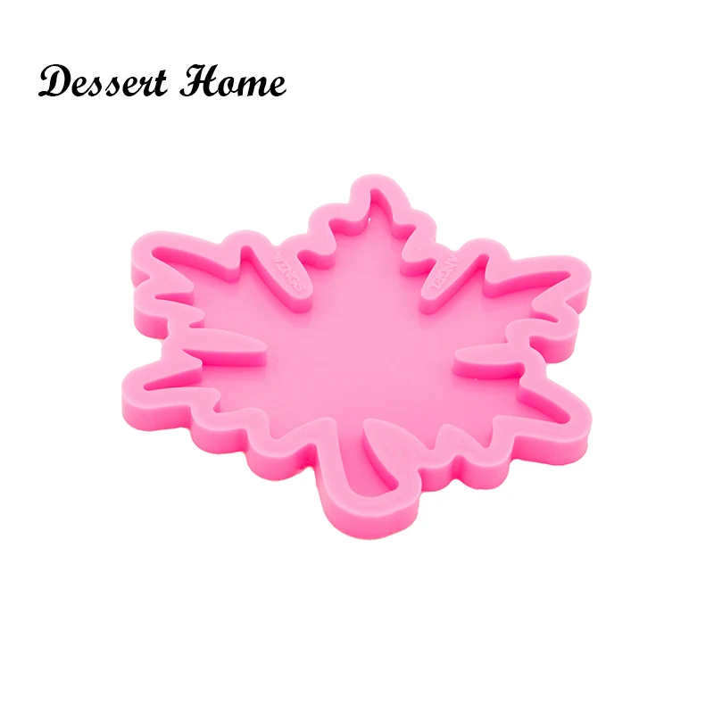 DY0758 Bright Maple leaf Resin Craft Geode Coaster mould, Turtle Leaves Silicone Molds, DIY Mold make crafts with epoxy
