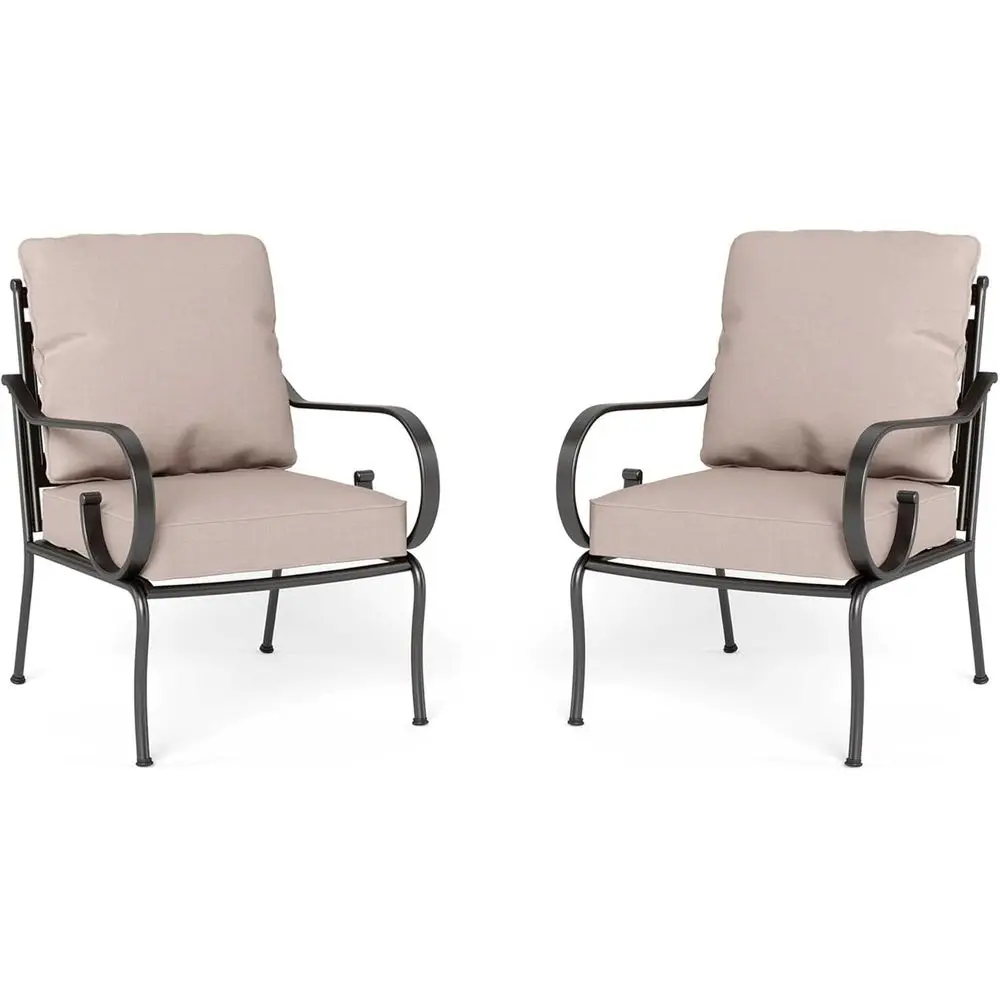 

Large High-Back Metal Outdoor Patio Furniture Set with Sofa Chairs
