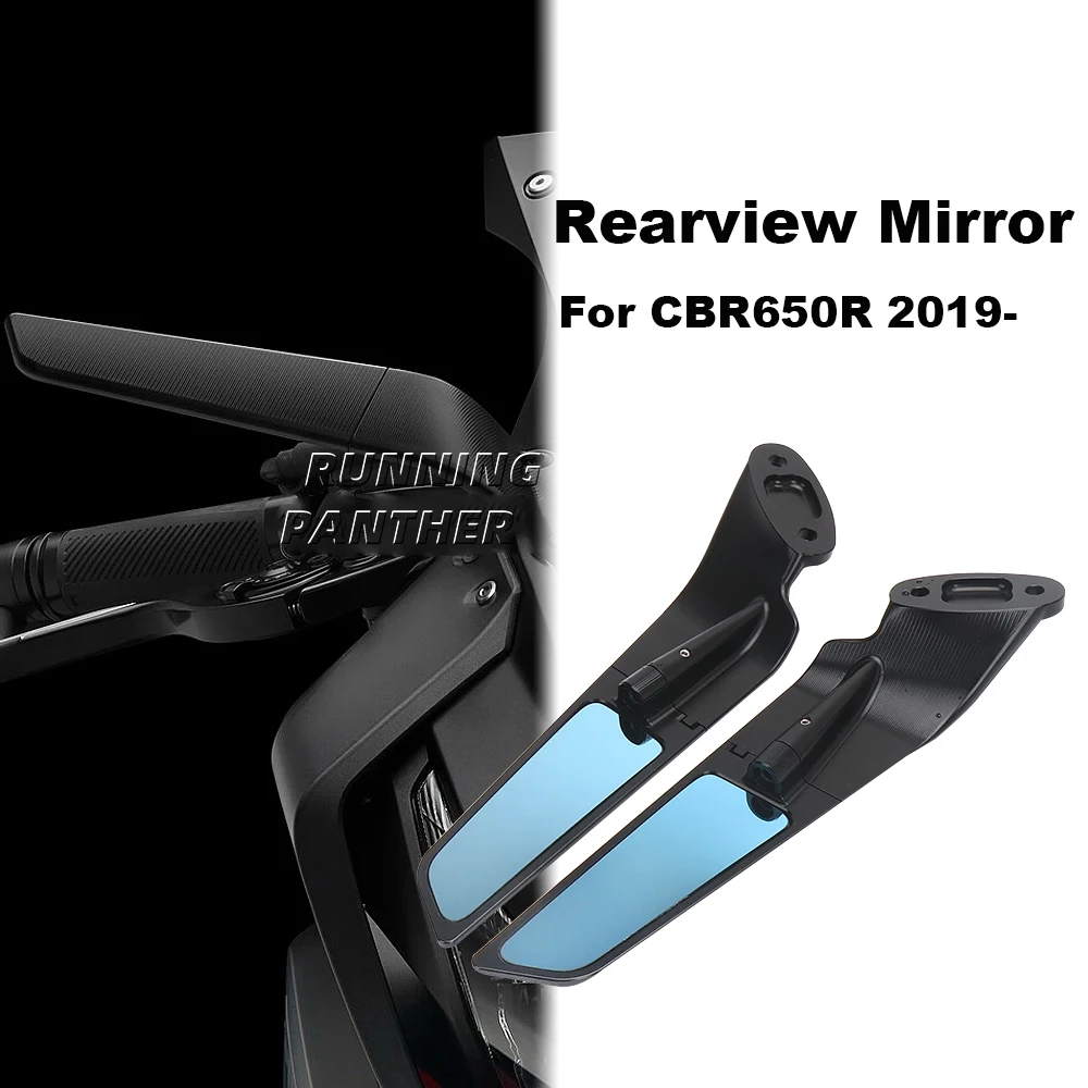 

For Honda CBR650R CBR 650 R cbr650r CBR 650R 2019 - 2024 CNC Aluminum Motorcycle Rear View Mirrors Blue Anti-glare Mirror