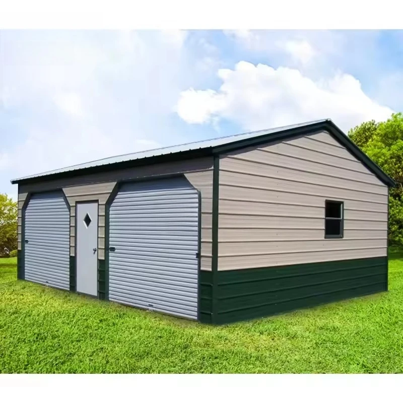 2 Car Garage Prefab MetalBuilding Kit  Car Garage Steel Structures Prefabricated With Garage