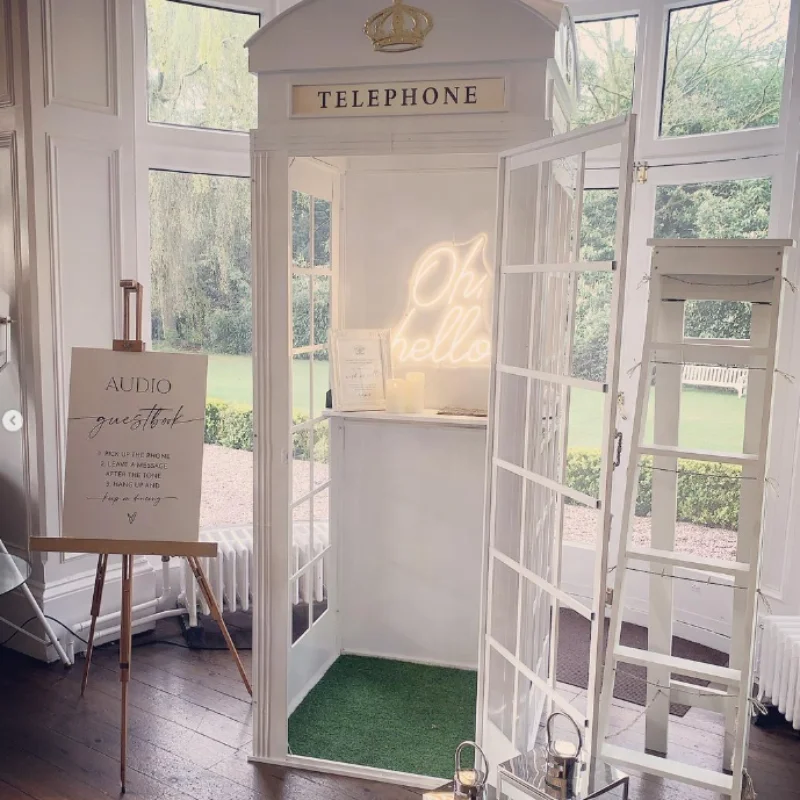 Telephone Booth Photography Flowers Wedding Backdrop London Telephone Booth for Wedding Decoration