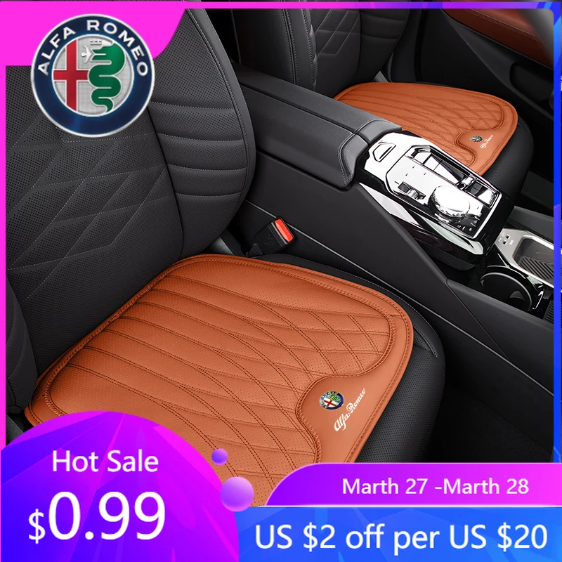 

Чехол на сиденье для автомобиля Alfa Romeo, кожаная накладка на сиденье, подушка для вождения, противоскользящий коврик для Alfa Romeo 159, Giulietta, 156, Giulia, Mito, S