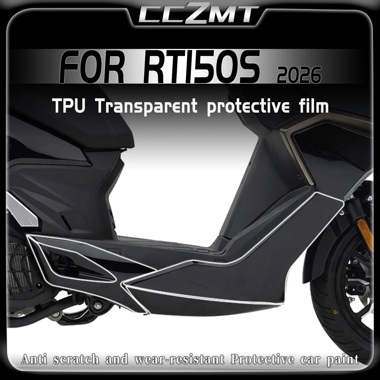 

For CYCLONE RT150S rt150s 2026 transparent invisible car cover film fuel tank anti scratch sticker modification accessories
