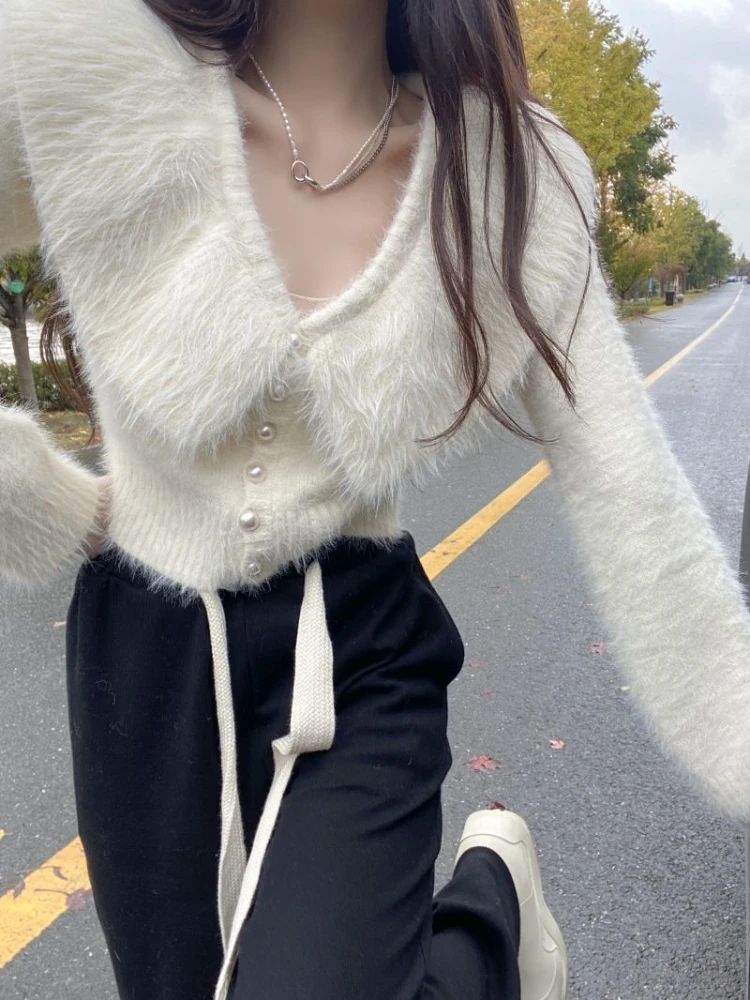 Swetry rozpinane damskie koreańskie Ins modne ubrania z dzianiny proste Hotsweet młode dziewczyny na cały mecz miękkie delikatne mniejszościowe szykowne jesienne