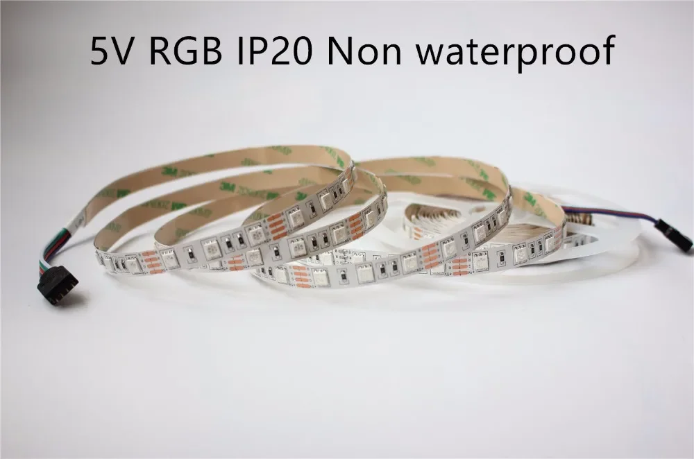 Светодиодная лента, не являющаяся водонепроницаемой, 5 В SMD 5050 2835 RGB, светильник, 300 светодиодов/5 м, белая фоновая лента для ТВ, ярче, чем