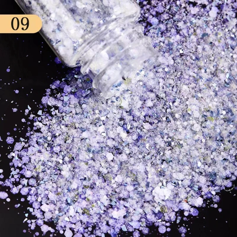 Paillettes mélangées Paillettes scintillantes Manucure Paillettes Conception étincelante Décorations pour ongles R3MC