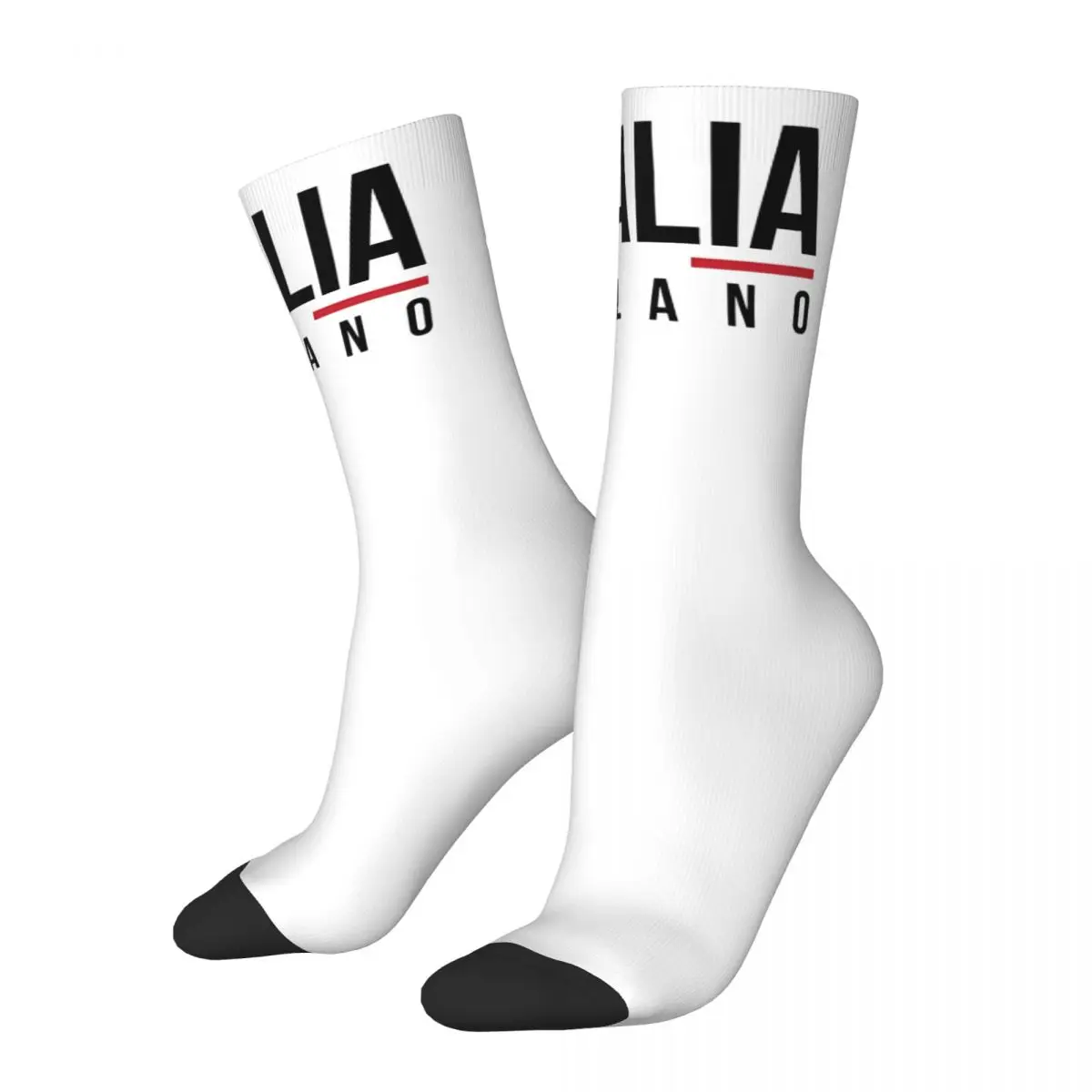 Chaussettes de football unisexes non aldes, marque de luxe, Milano Italie, mode automne et hiver