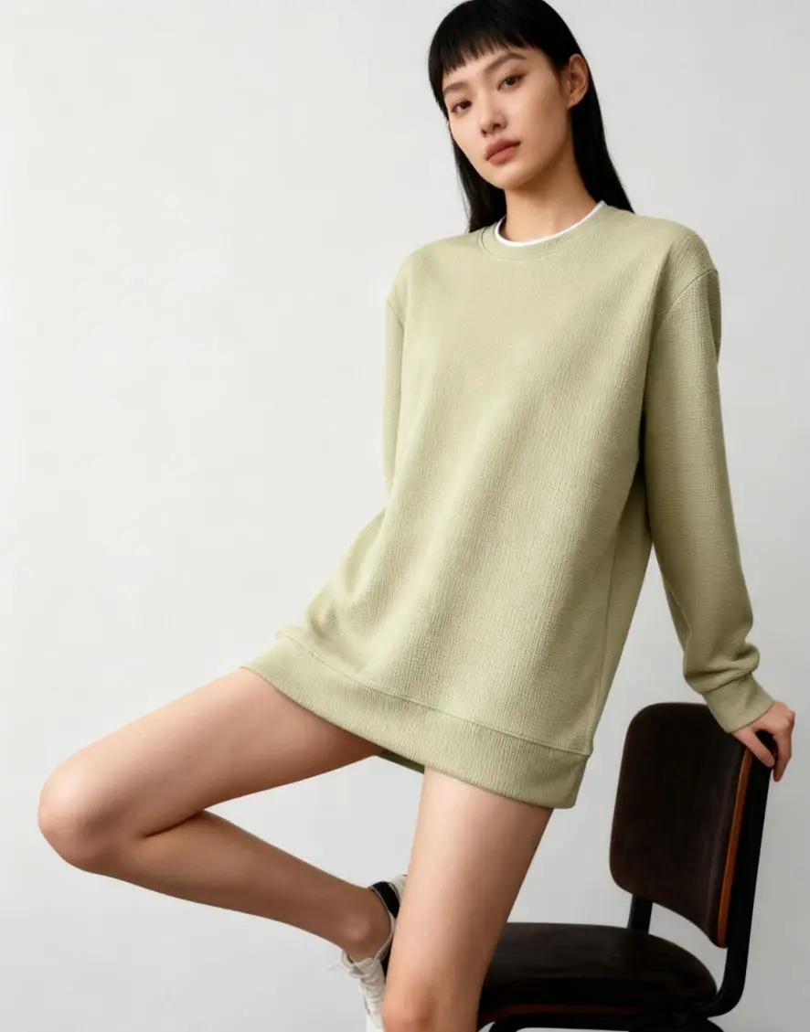 

Вафельный вязаный свитшот без шапки, женская одежда Y2K, осень 2000-х годов, американский стиль, с длинными рукавами, сшитая мягкая подкладка, нейтральный цвет