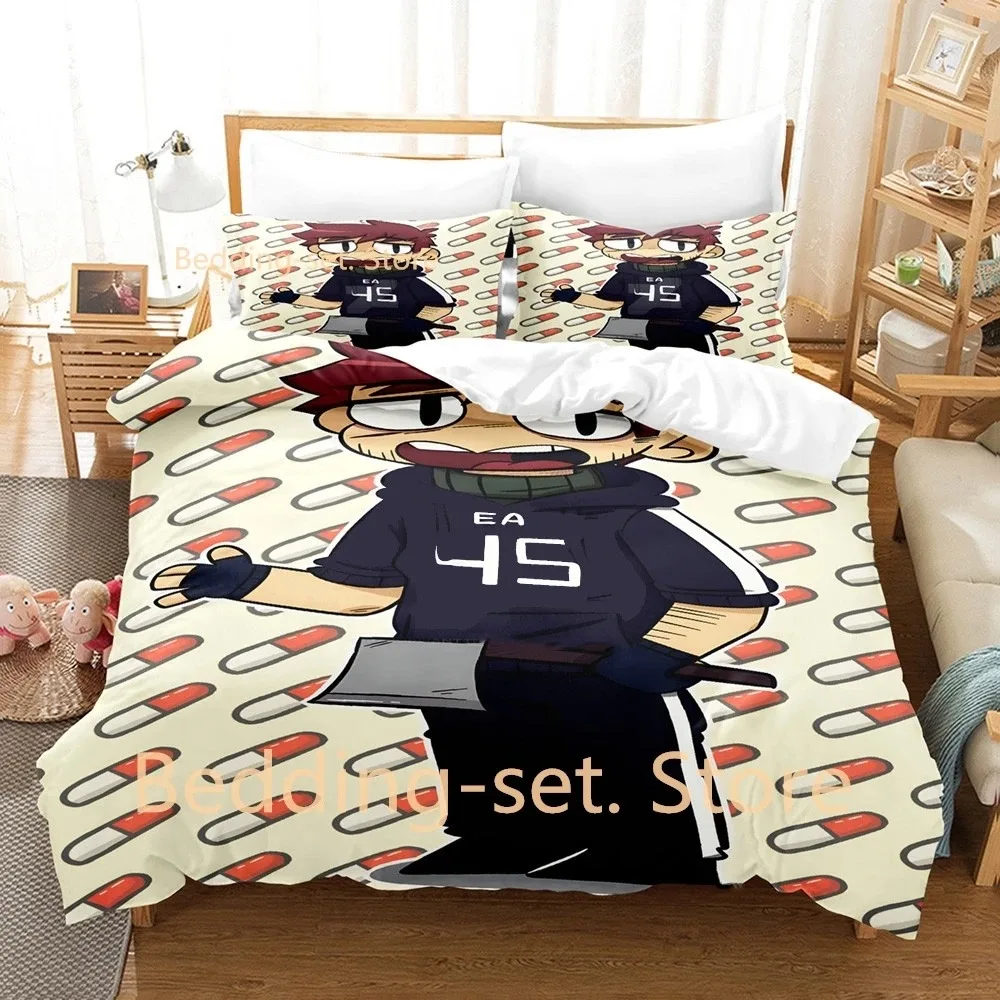 Afraid of Monsters 45 Bedding Set Single Twin Full Queen King Size Bed Set Adult Kid Bedroom Duvetcover Sets Anime Bed Sheet Set