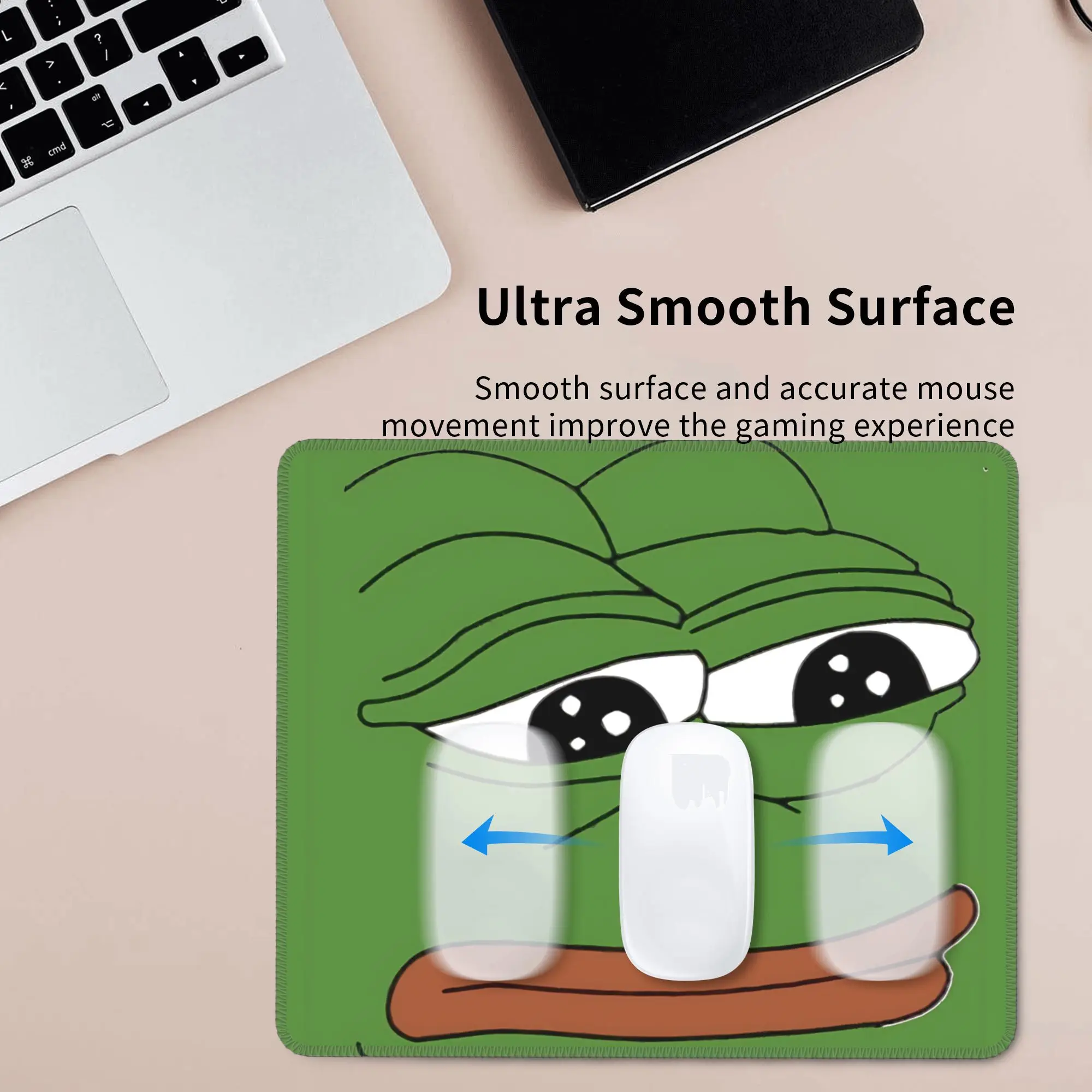 

P-Pepe Frog Face Gaming Mouse Pad Office Desk Mat Printing Mousepad for Gamers