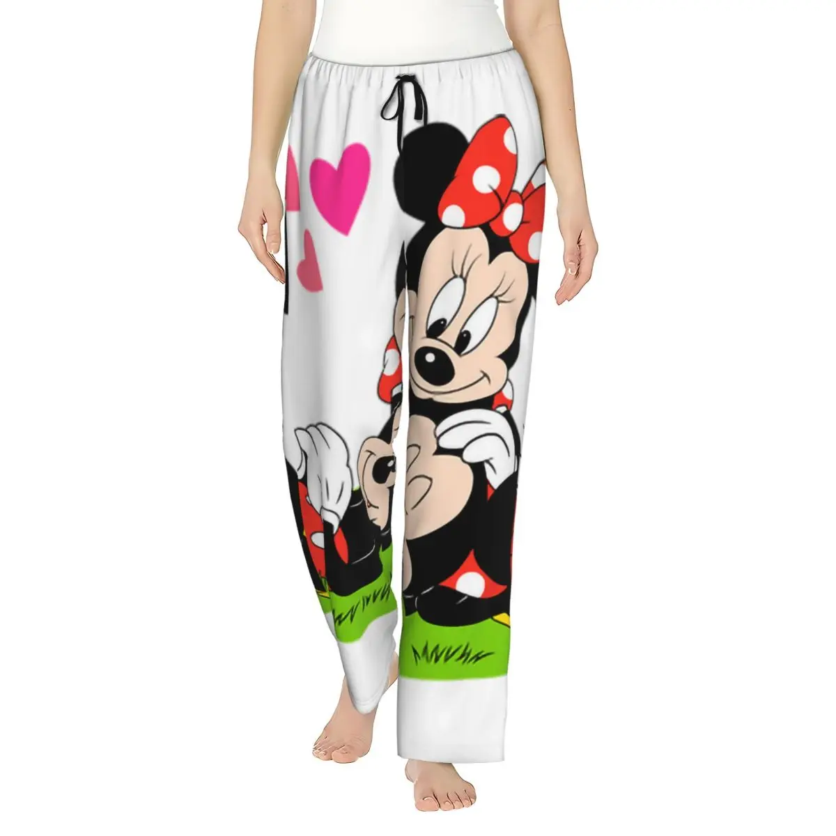 

Custom Print Cartoon Animation Minnie Mickey Mouse Pajama Pants Womens Sleep Sleepwear Bottoms with Pockets