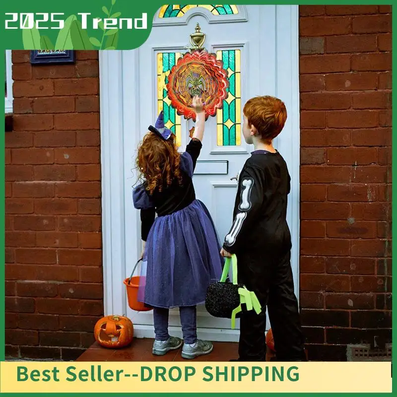 

AD33 HOT Halloween Wind Spinner Rotating Garden Hanging Decor Kinetic Sculpture Wind Chime Yard Holiday Decoration