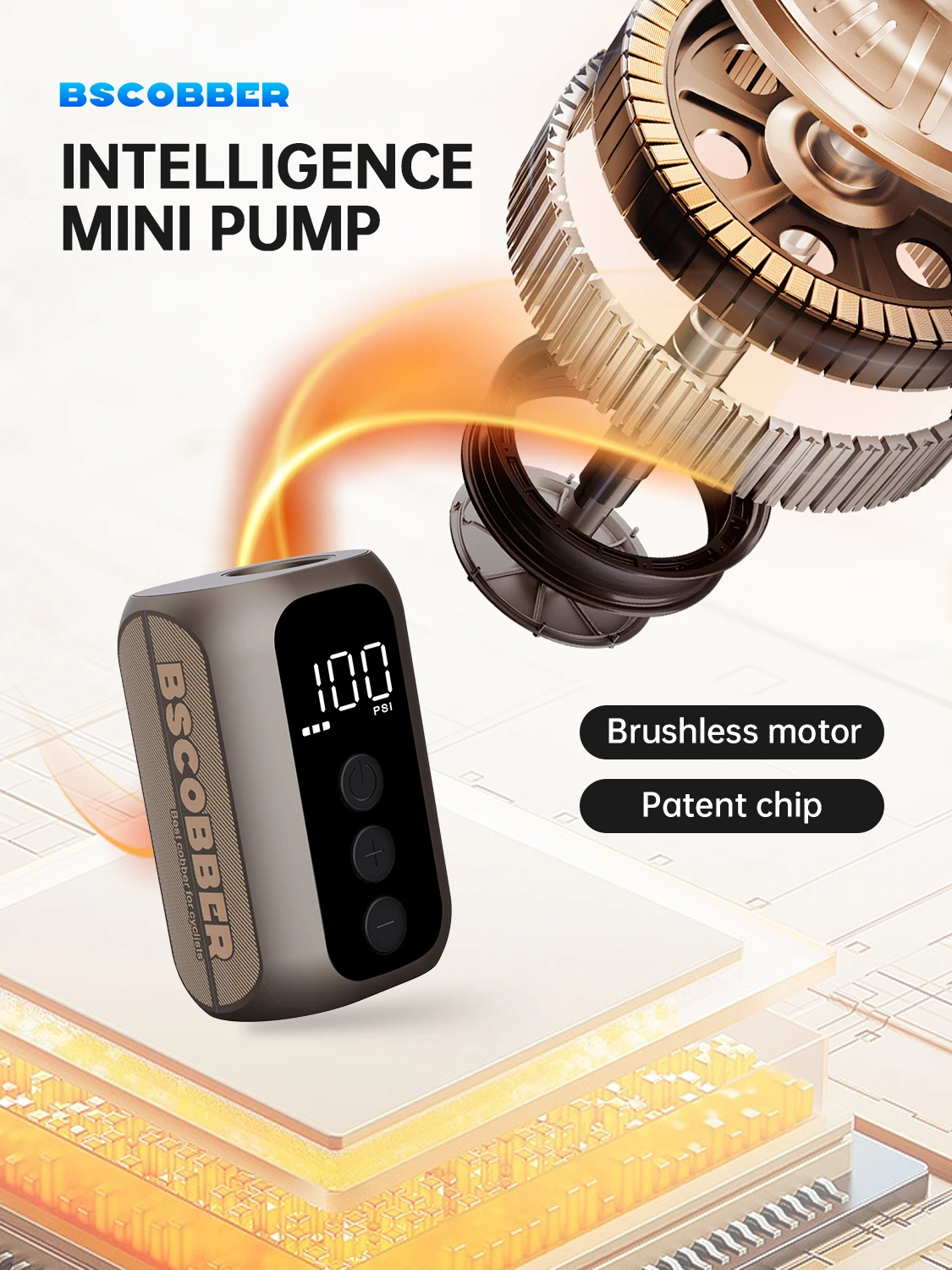 BSCOBBER Fahrrad Zubehör Radfahren Elektrische Reifen Inflator Mini Velo Luftpumpe Tragbare Ersetzen Co2 Inflator Fahrrad MTB A5S – Detail 7