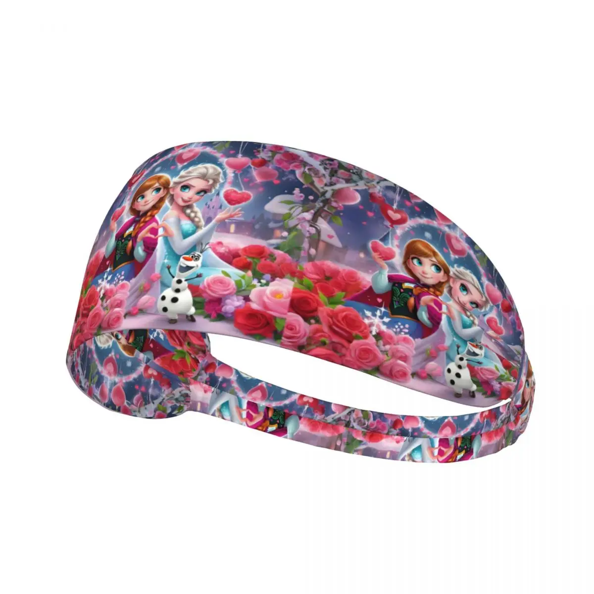 

Cartoon Anime Frozen Sport Headbands for Exercise Non Slip Stretchy Fantasy Film Cute Moisture Wicking Sweatband Men Women