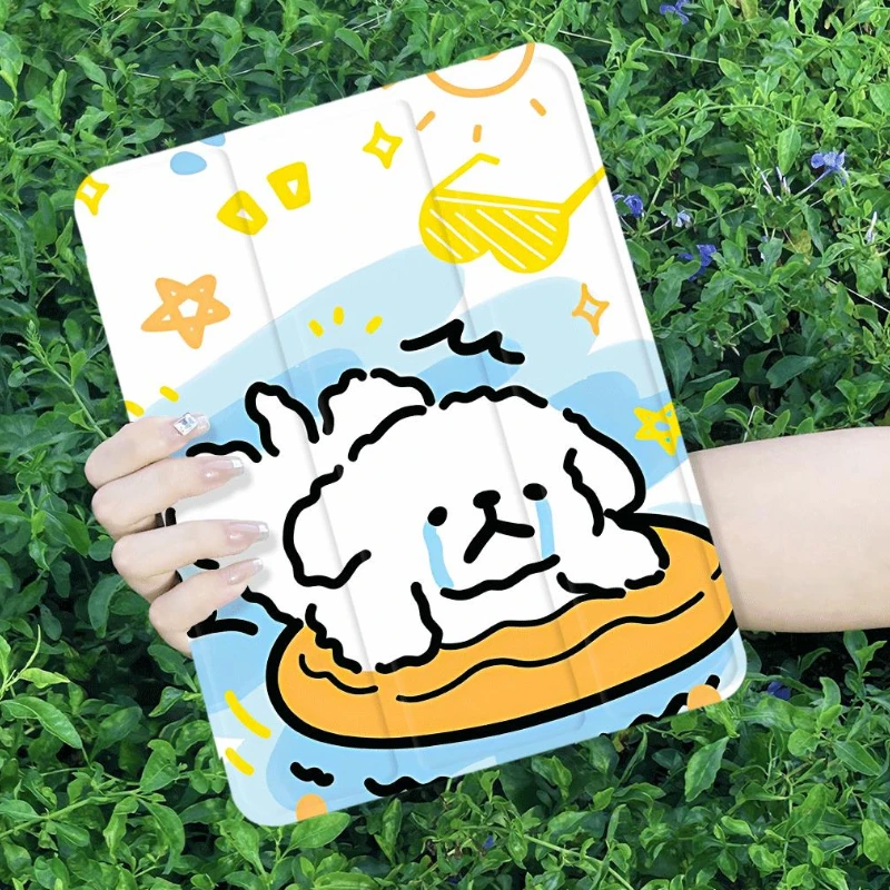Tearful Puppy Protective Cover for 2021 10.2 7/8/9 Generation Pro 11 2nd 3rd 4th Ipad 2017 2018 9.7inch Ipad Mini 6 Cover Funda