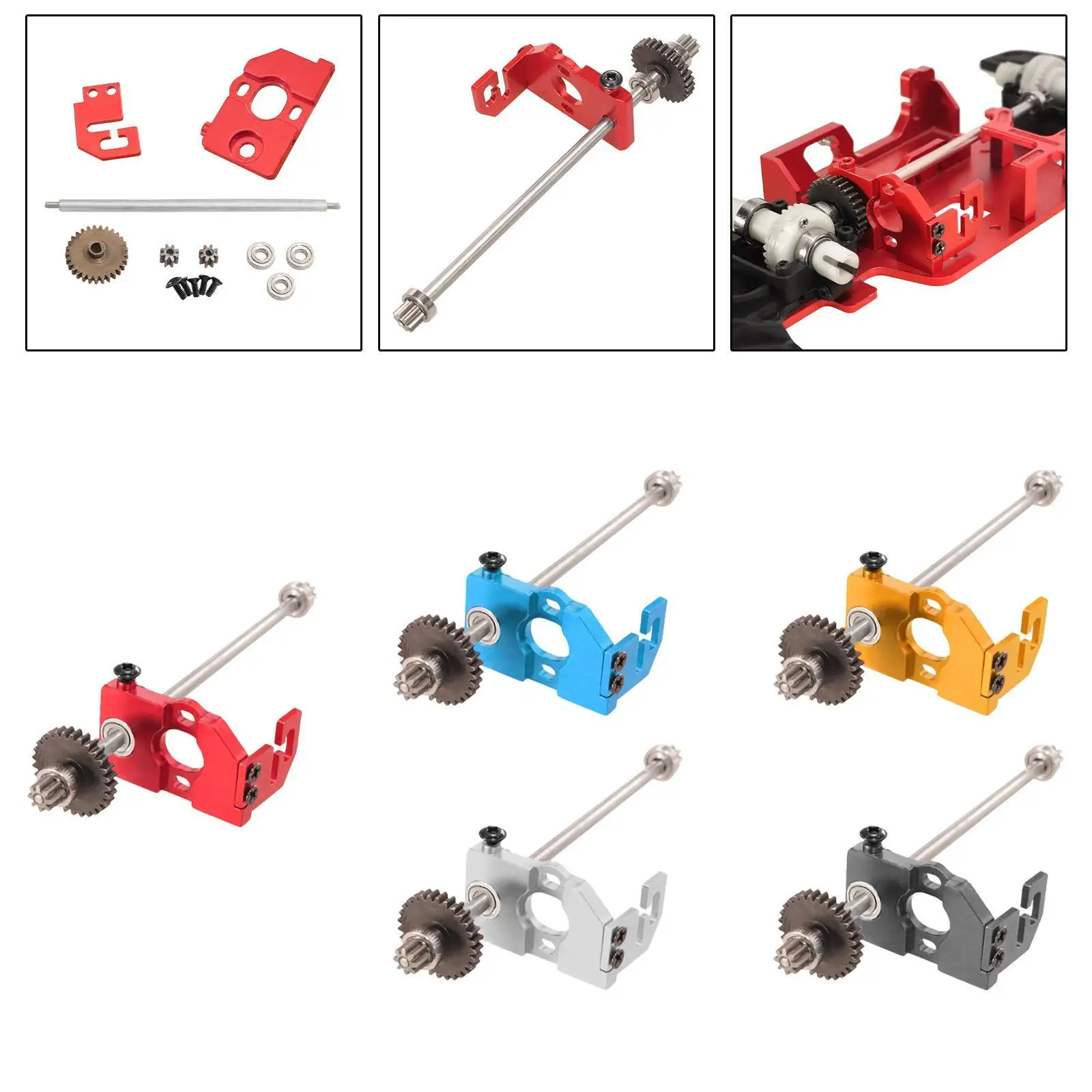 

RC Car Motor Mount Central Drive Shaft 1:28 RC Crawler Parts RC Accessories Motor Gear for Wltoys 284010 K999 284131 284161