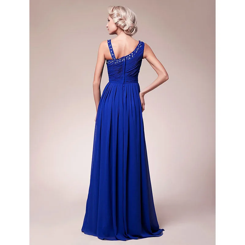 Elegant A-Line Chiffon Mother of the Bride Dresses Sparkle Straps Sleeveless with Pleats Ruched Beading Prom Evening Dress 2023