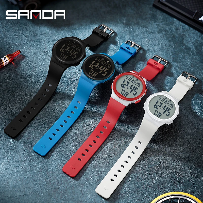 Fashion Sanda Top Brand Military Sport For Men Luxury Date Alarm Clock Led Electronic Waterproof Led Digital Wrist Watches