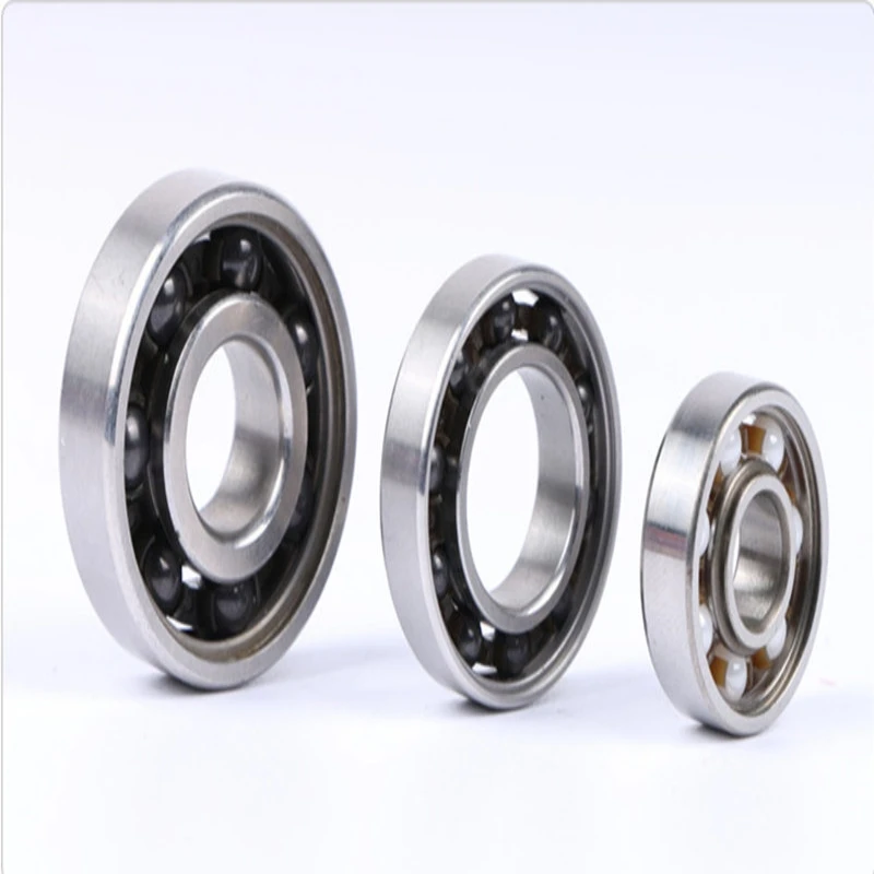 High speed stainless steel hybrid ceramic ball bearings 6202 6203 6204 6205 2RS silicon nitride zirconia