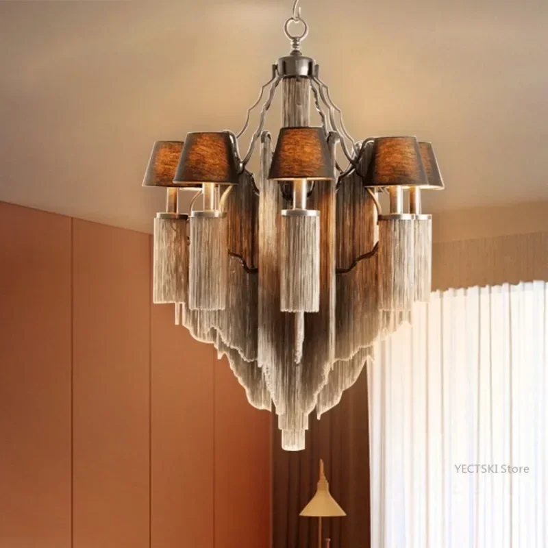 

GHEUVNJ Vintage clothing store, living room, dining room, milk tea shop, liquor, creative personality, industrial style, pendan