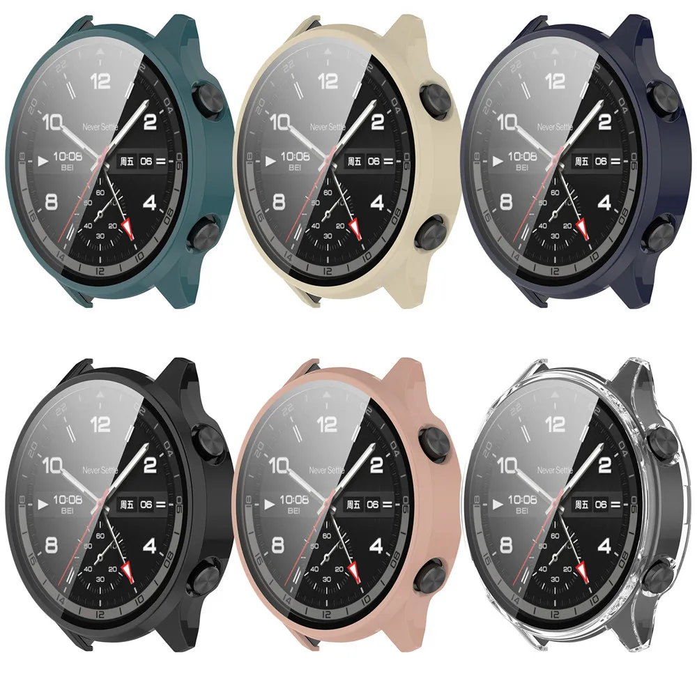원플러스 워치 2 (중국 버전) 용 케이스 커버 및 스크린 보호대, 2R 프레임 하이 퀄리티 PC 슬림 보호 액세서리
