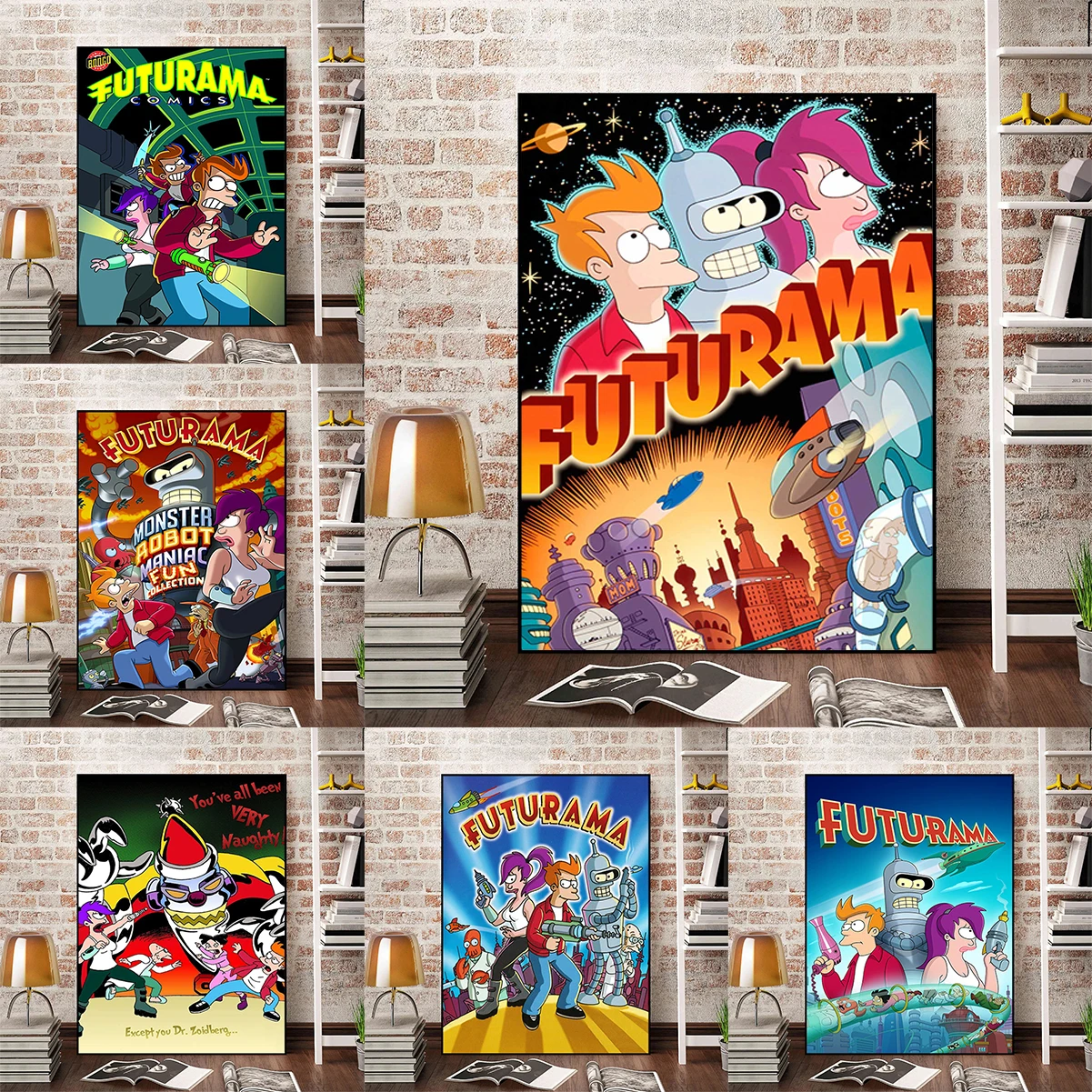 

Cartoon F-Futurama Poster Home Furnishing decoration Highend Kraft paper Poster Wall Painting Study Home Living Room Decoration