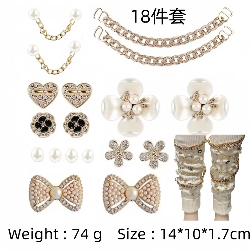 New Fashion Pair of Shoe and Boot Decorations INS Heart Shoe Buckle Versatile Shoes Pendant Niche Shoelace Buckle Shoe Ornament