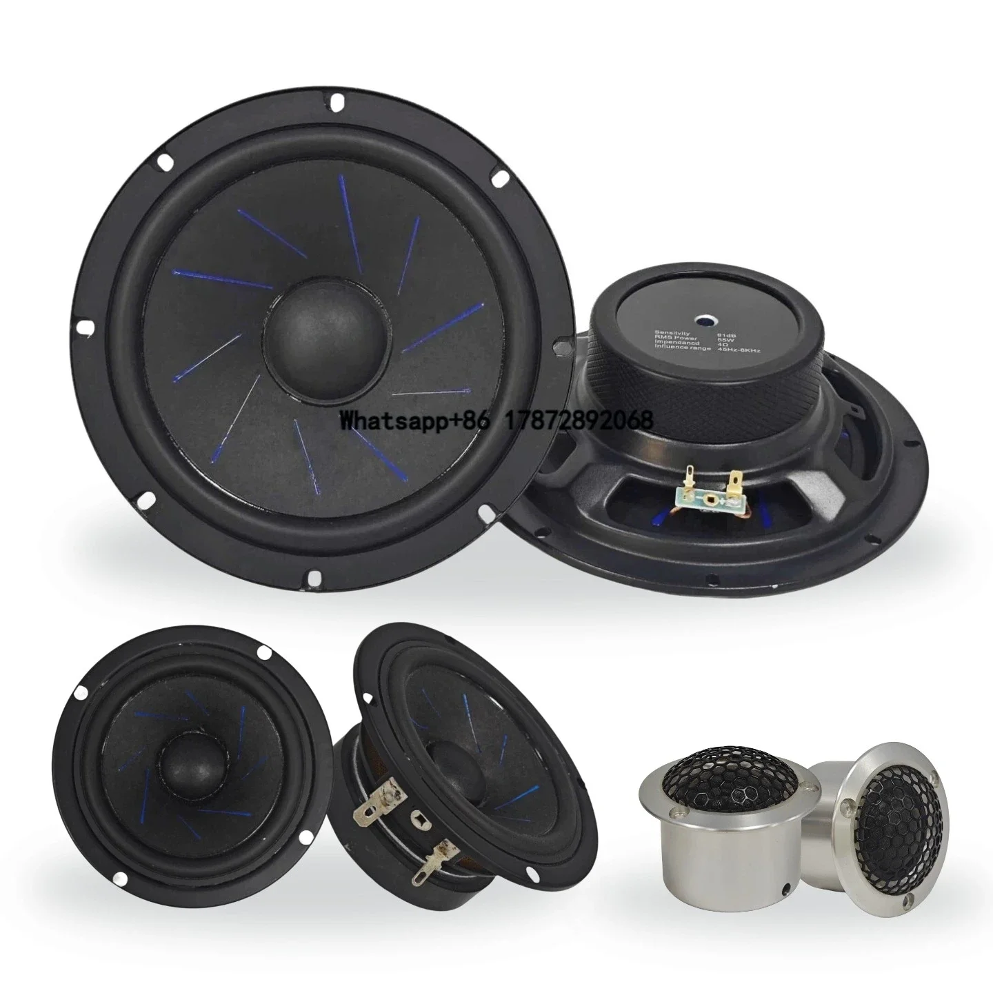 3.5 Inch Midrange with 8 Inch Woofer 3 Way Component Car Audio Speaker for Enhanced Soundstage and Vehicle Stereo Refit