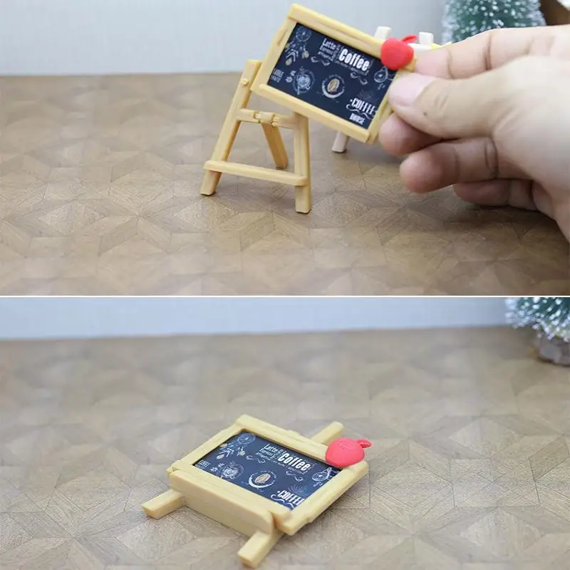 Miniaturowa tablica do rysowania dla lalek, tablica reklamowa do kawiarni, tablice malarskie dla artystów, paleta, modele zabawek, akcesoria dekoracyjne. — zdjęcie 7