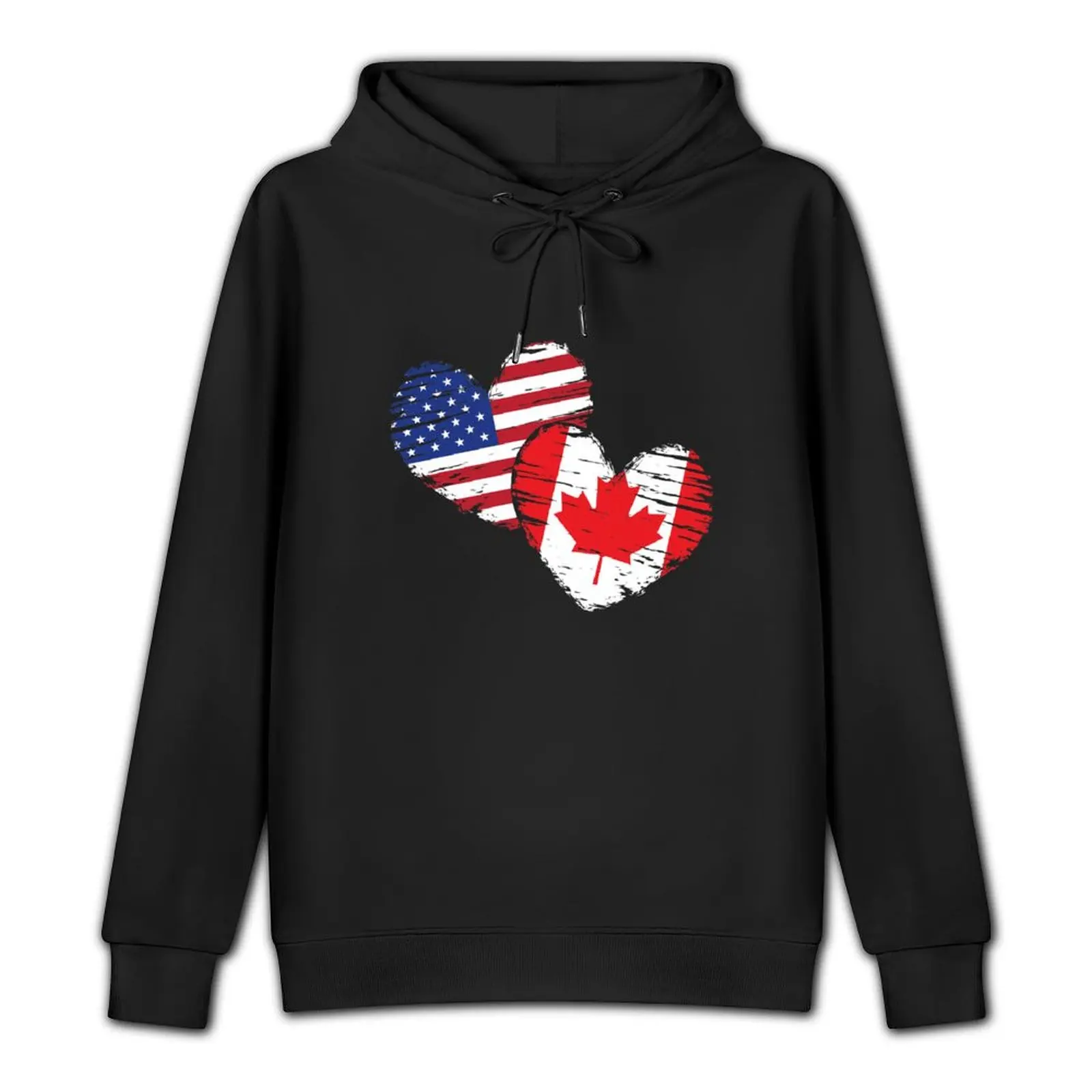 Canadian USA Hearts Canada Pullover Hoodie streetwear men mens clothing big size hoodie