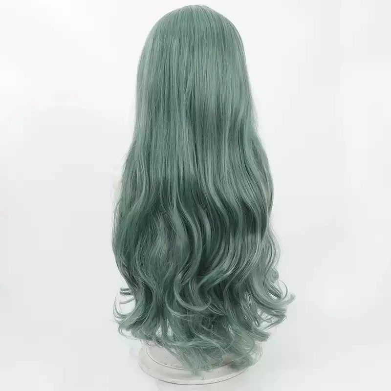 Tożsamość V Grace peruka do cosplay 90cm kobiety długie faliste turkusowe żaroodporne włosy syntetyczne Halloween karnawał