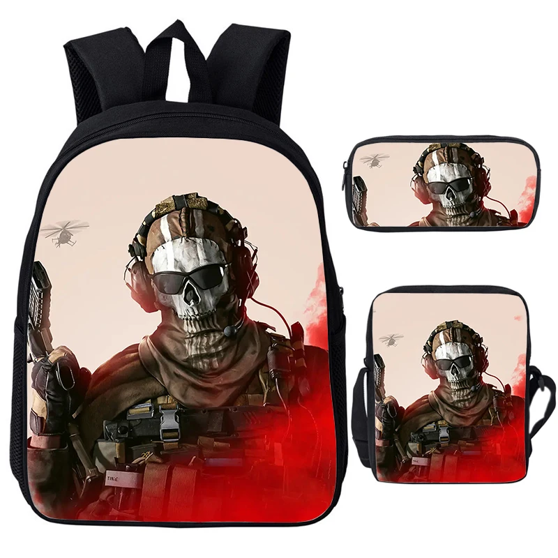 Game Call Of Duty Warzone Backpack 3pcs Set School Bags Shoulder Bag Pen Bag Boys Girls Softback Backpacks Laptop Bookbag Gift